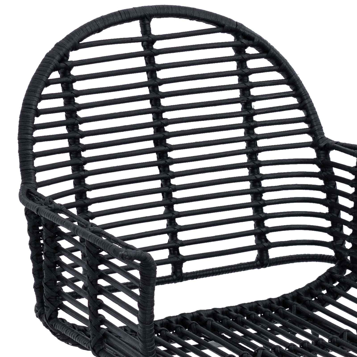Silla De Comedor 2 Uds. Ratan E Hierro 57 X 55 X 85 Cm