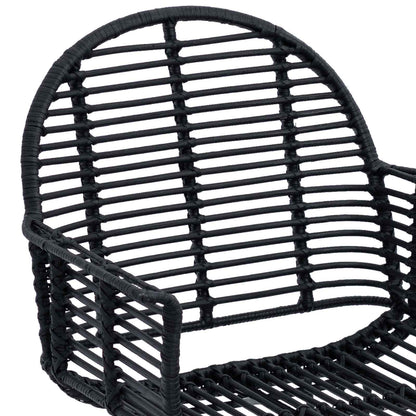 Silla De Comedor 2 Uds. Ratan E Hierro 57 X 55 X 85 Cm