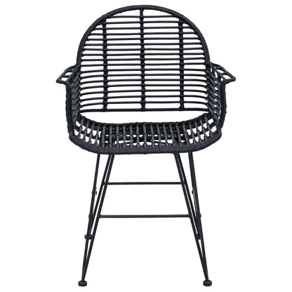 Silla De Comedor 2 Uds. Ratan E Hierro 57 X 55 X 85 Cm