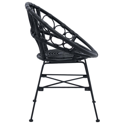 Silla De Comedor 2 Uds. Ratan E Hierro 54 X 65 X 82 Cm