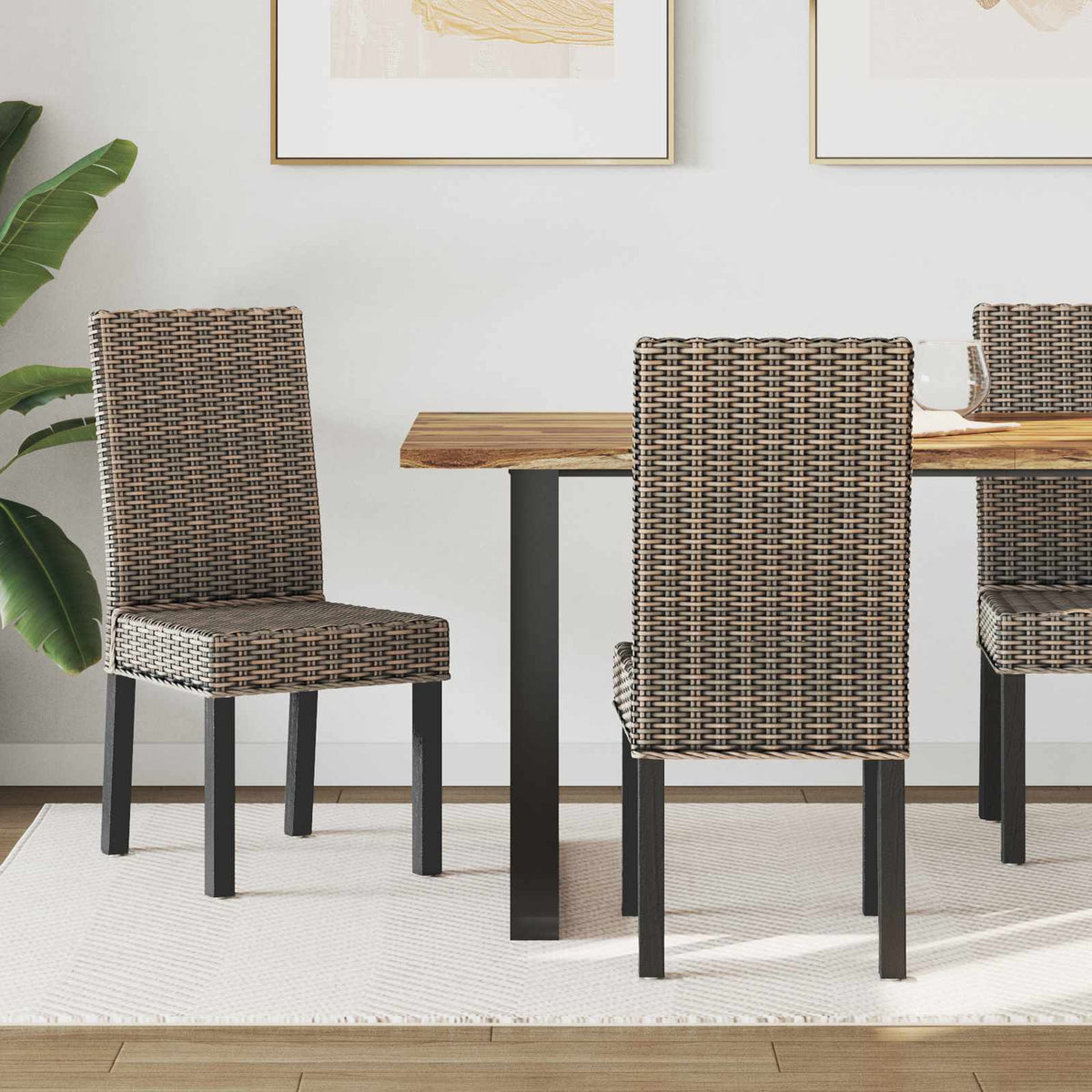 Silla De Comedor Gendt 2 Uds. Lavado Negro 45 X 54 X 93 Cm