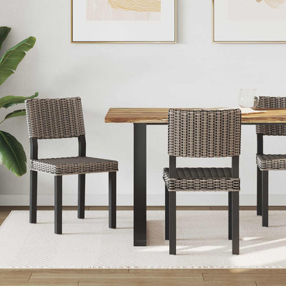 Silla De Comedor Gendt 2 Uds. Ratán Kubu Lavado Negro