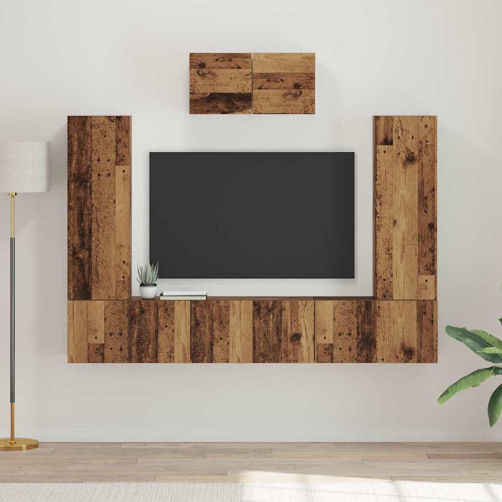 Conjunto De Mueble De Tv 7 Pcs