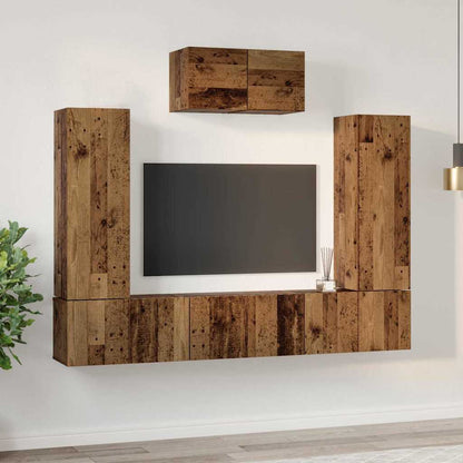 Conjunto De Mueble De Tv 7 Pcs