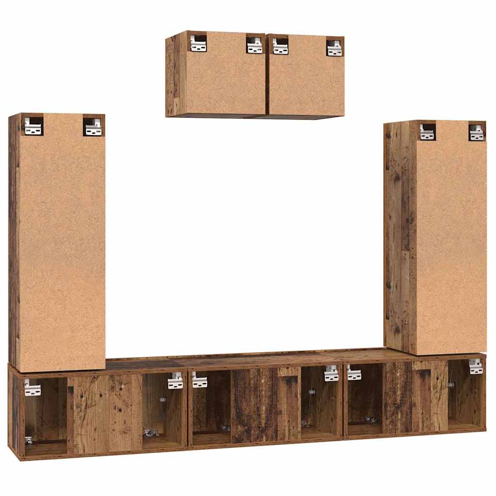 Conjunto De Mueble De Tv 7 Pcs
