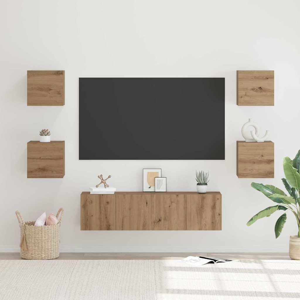 Conjunto De Mueble De Tv 7 Pcs