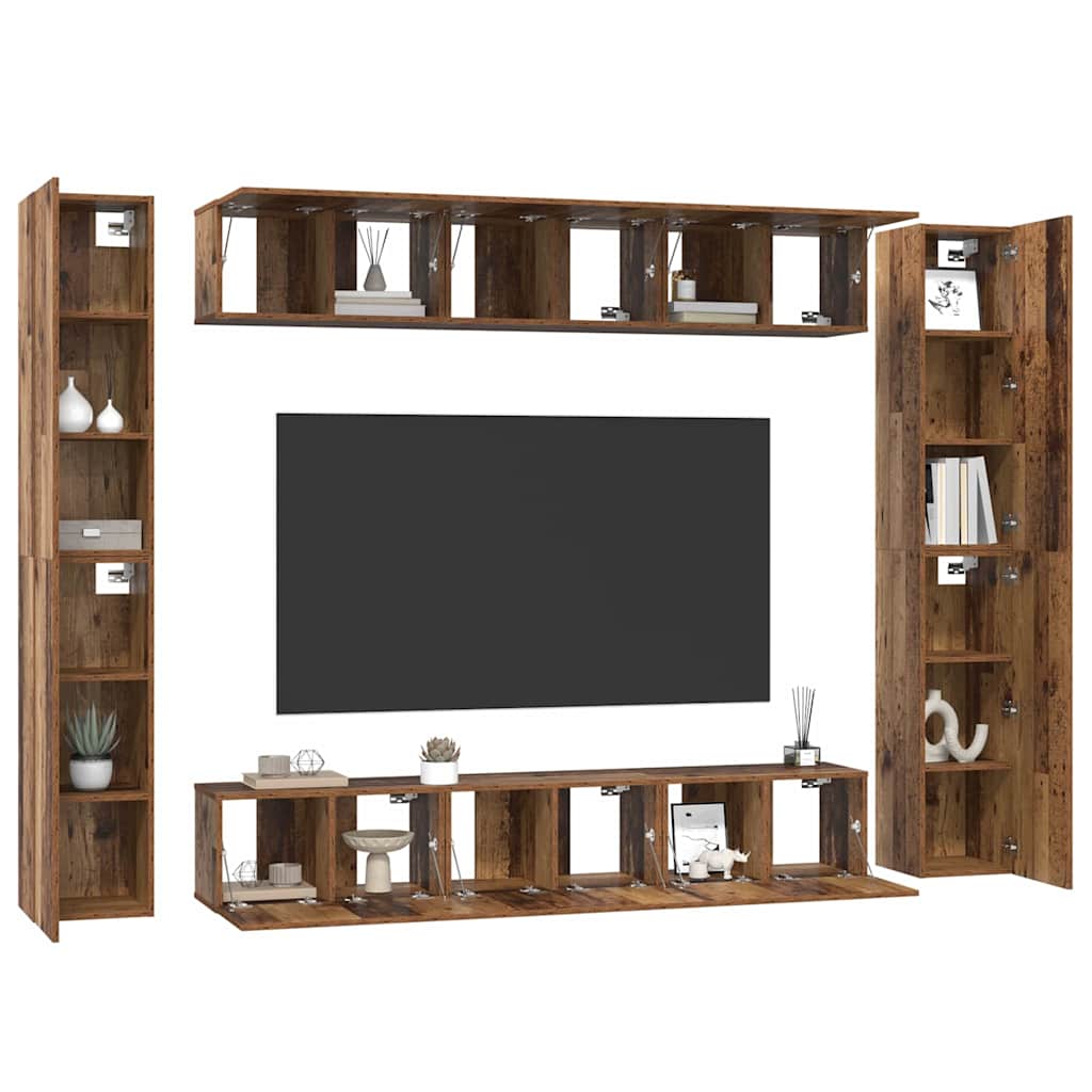 Conjunto De Mueble De Tv 10 Pcs