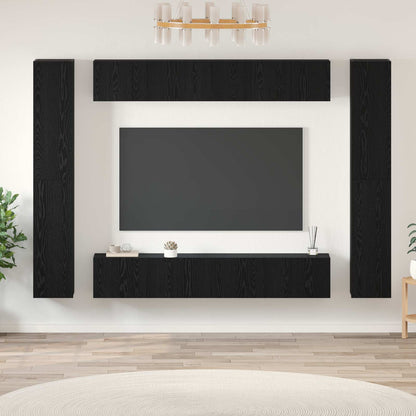 Conjunto De Mueble De Tv Montada En La Pared 10 Pcs