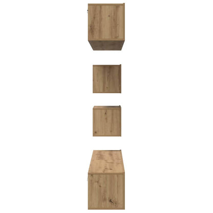 Conjunto De Mueble De Tv 6 Pcs Roble Artesanal