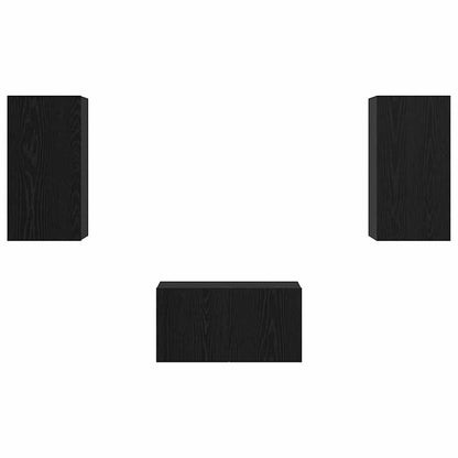 Conjunto De Mueble De Tv 3 Pcs Madera De Ingeniería
