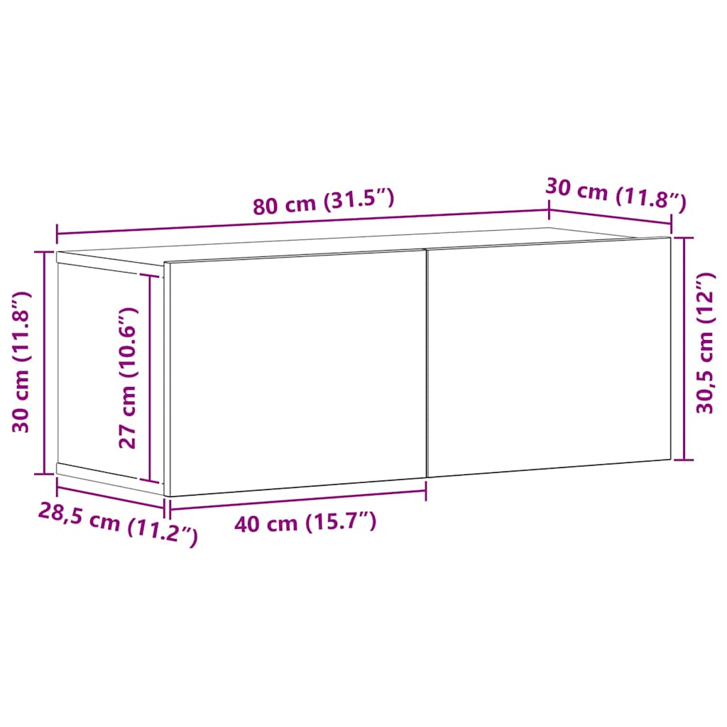 Conjunto De Mueble De Tv 7 Pcs Madera De Ingeniería
