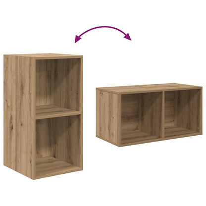 Conjunto De Mueble De Tv 4 Pcs Roble Artesanal