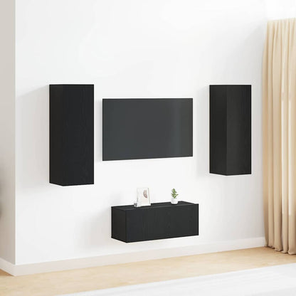 Conjunto De Mueble De Tv 3 Pcs Madera De Ingeniería