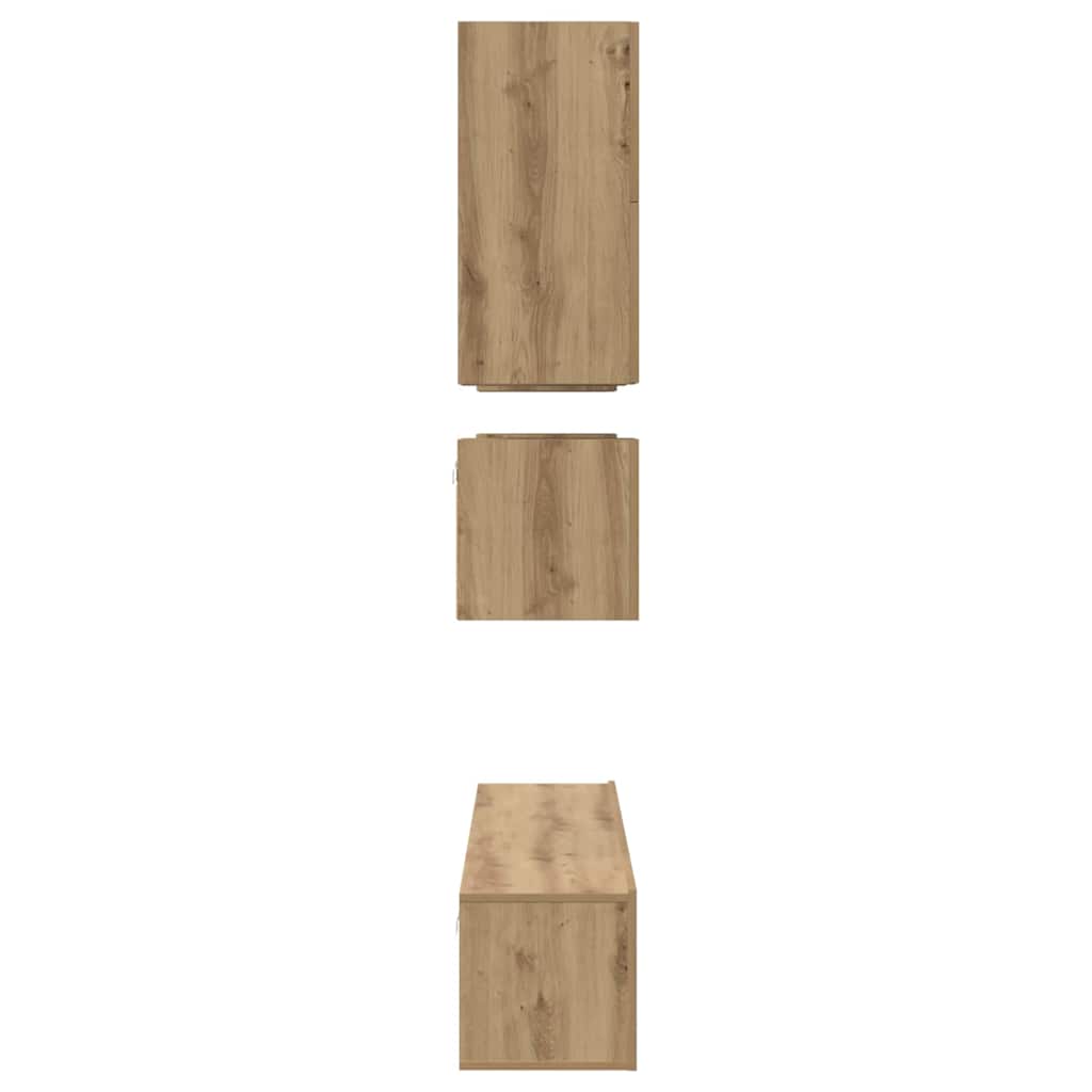Conjunto De Mueble De Tv 8 Pcs Roble Artesanal