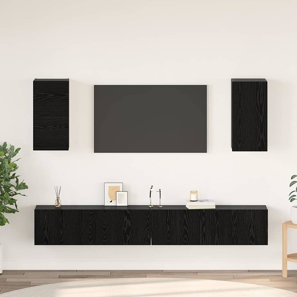 Mueble De Tv De Pared 3 Pcs 100 X 30 X 30 Cm