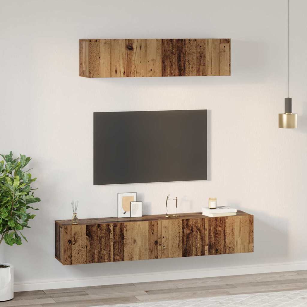 Conjunto De Mueble De Tv 4 Pcs