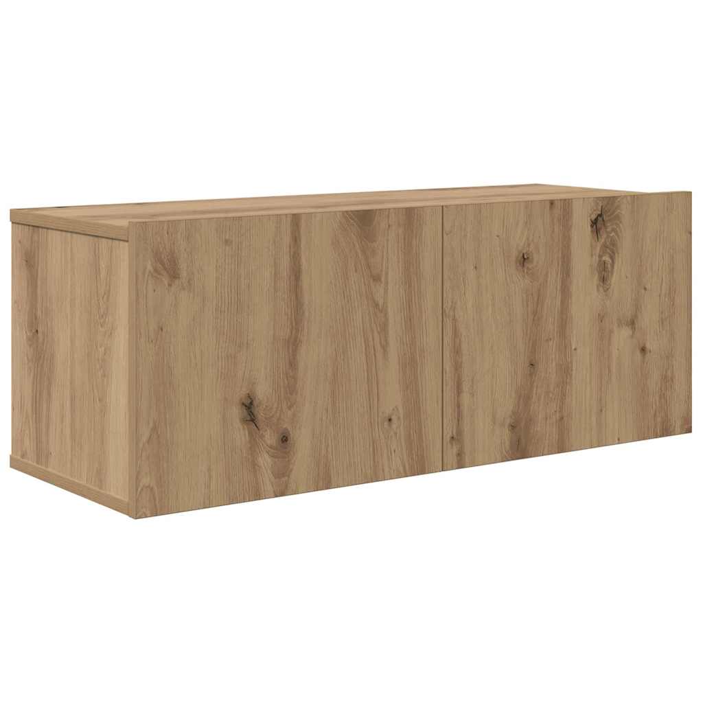 Conjunto De Mueble De Tv 4 Pcs Roble Artesanal
