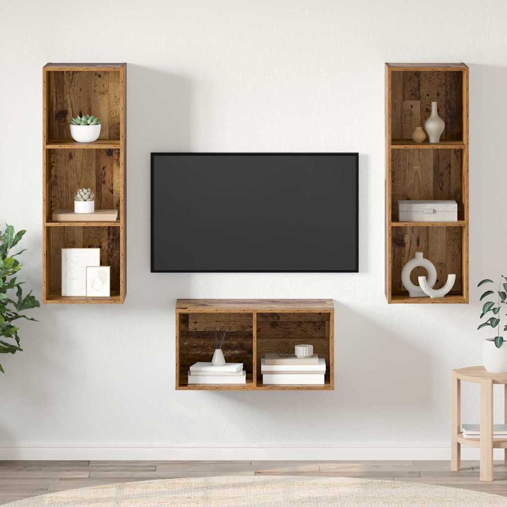 Conjunto De Mueble De Tv 37 X 37 X 107 Cm