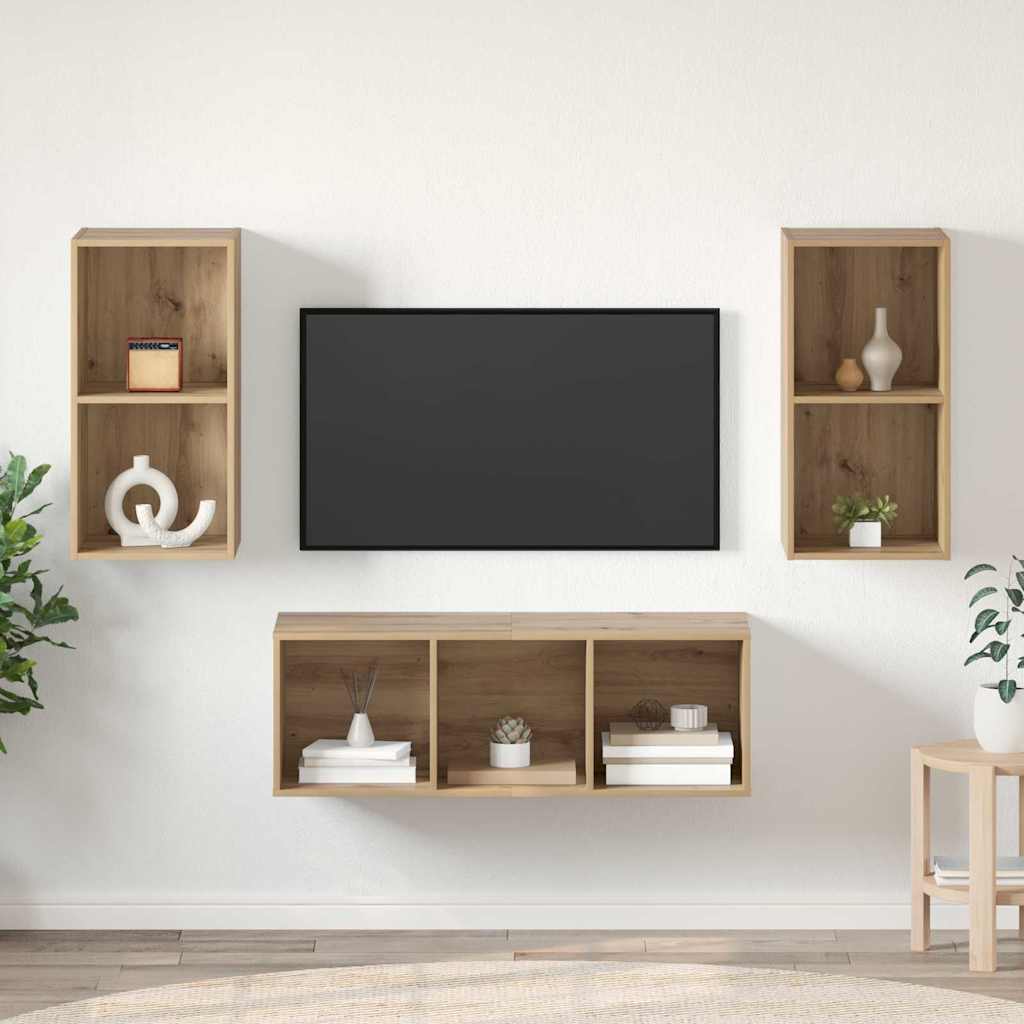 Conjunto De Mueble De Tv 37 X 37 X 107 Cm