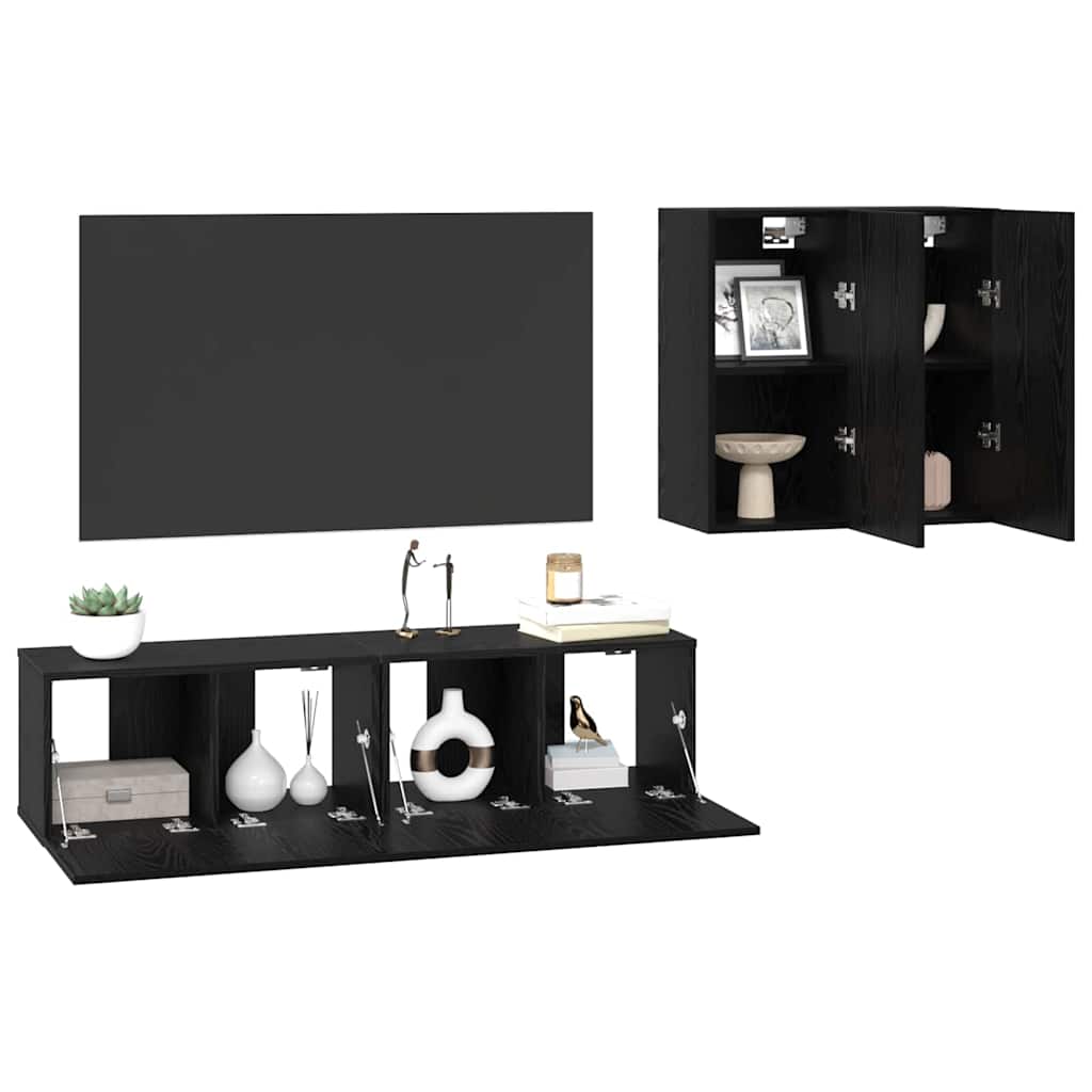 Conjunto De Mueble De Tv Madera De Ingeniería