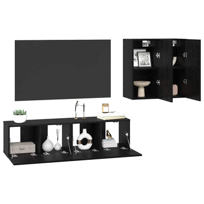 Conjunto De Mueble De Tv Madera De Ingeniería