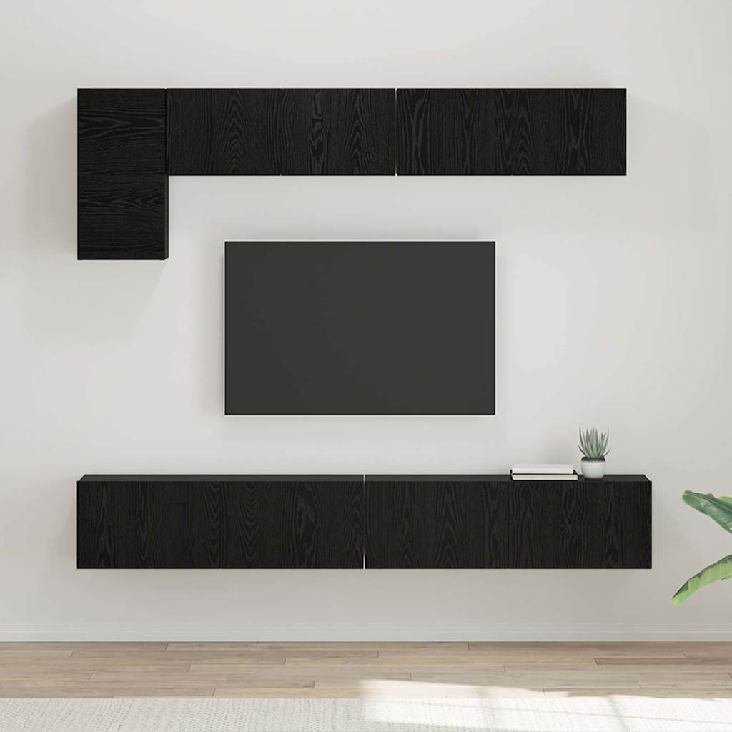 Conjunto De Mueble De Tv Montaje En La Pared 5 Pcs
