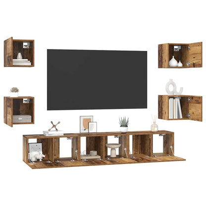 Conjunto De Mueble De Tv 7 Pcs