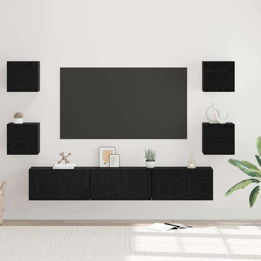 Conjunto De Mueble De Tv 7 Pcs
