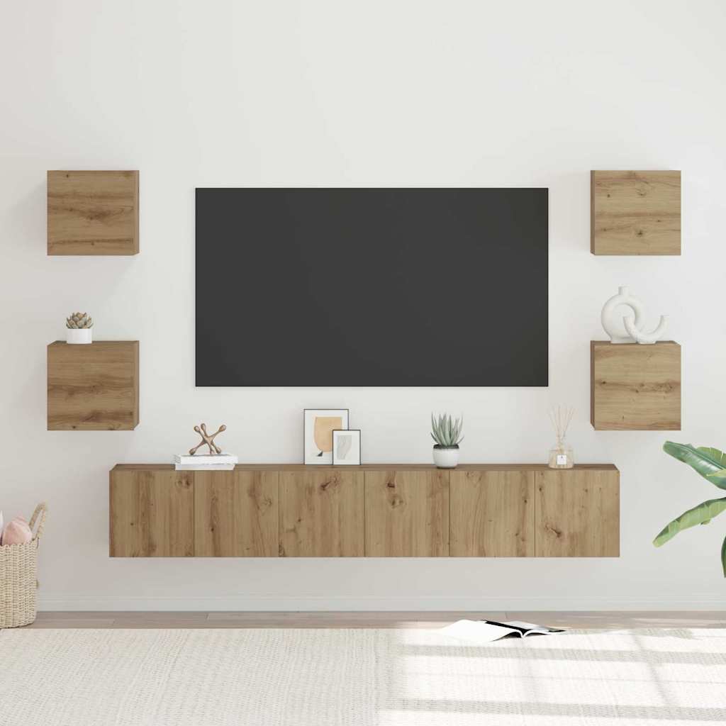 Conjunto De Mueble De Tv 7 Pcs