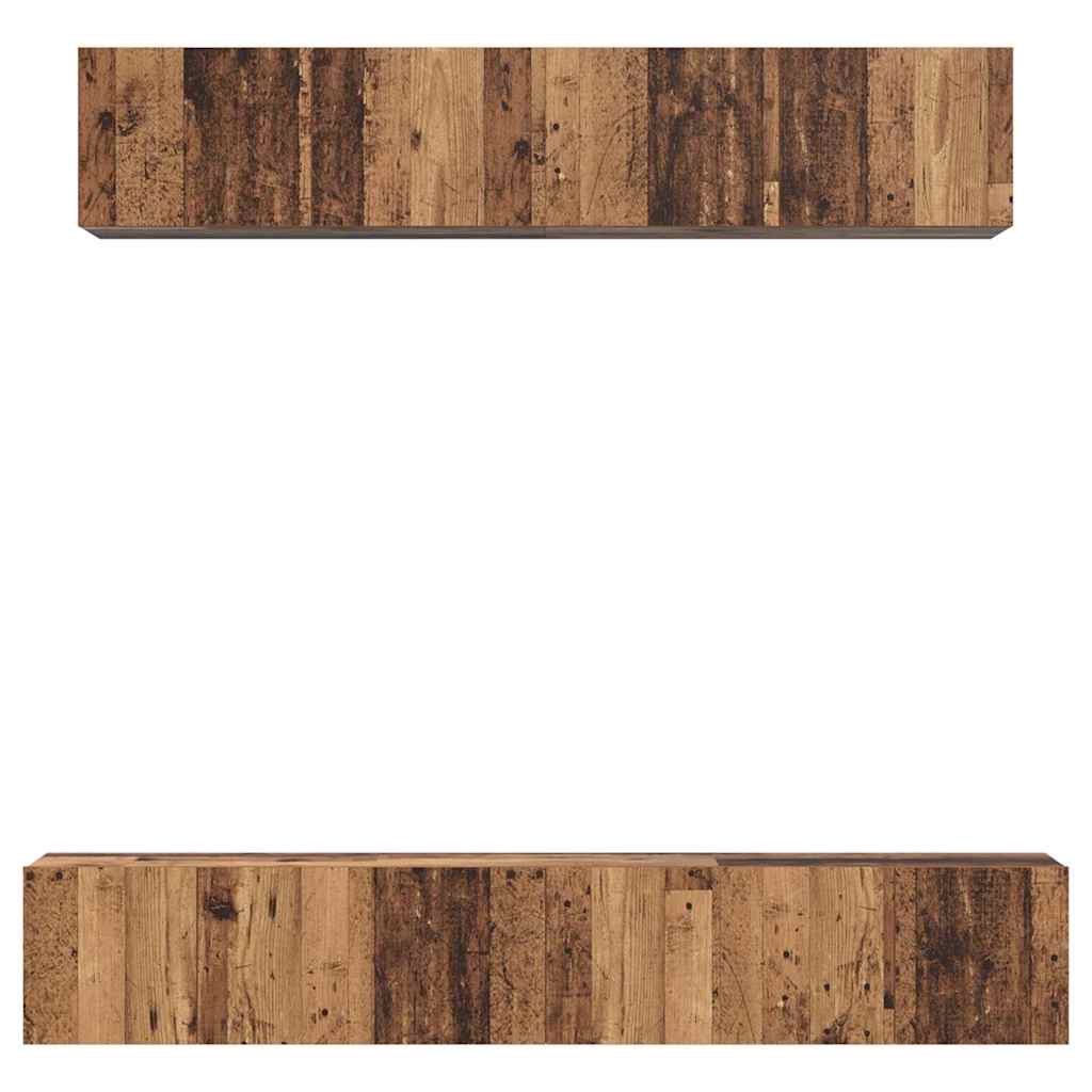 Conjunto De Mueble De Tv Montaje En La Pared 5 Pcs