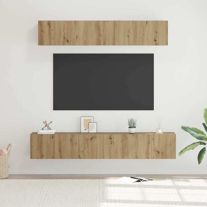 Conjunto De Mueble De Tv Montaje En La Pared 5 Pcs