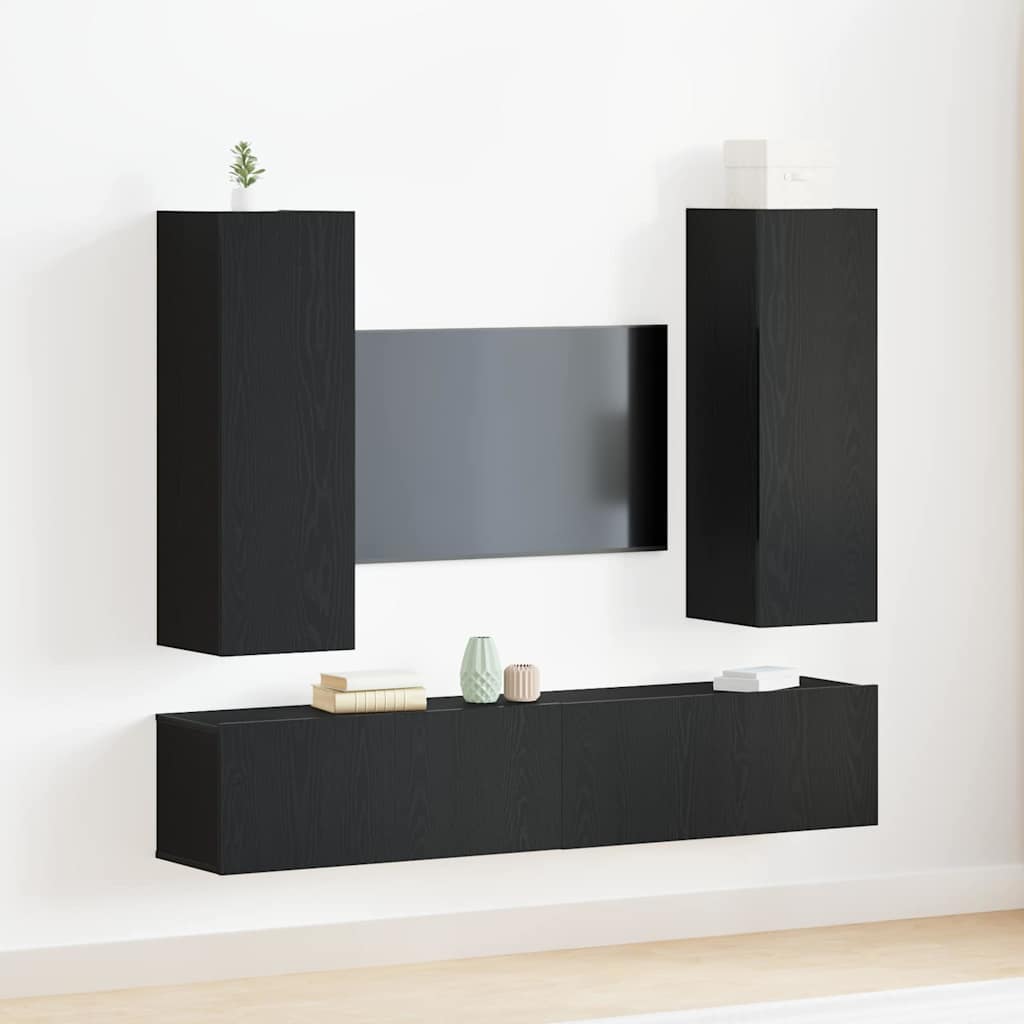 Conjunto De Mueble De Tv Madera De Ingeniería