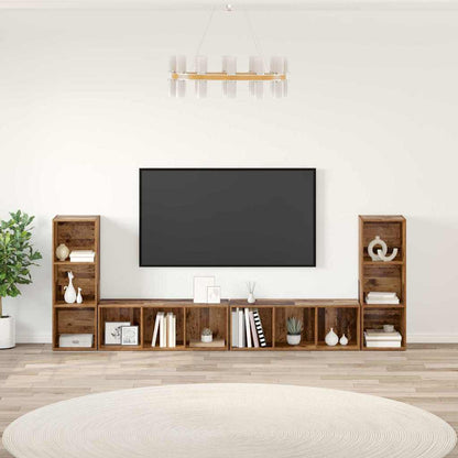 Conjunto De Mueble De Tv 4 Pcs 37 X 35 X 107 Cm
