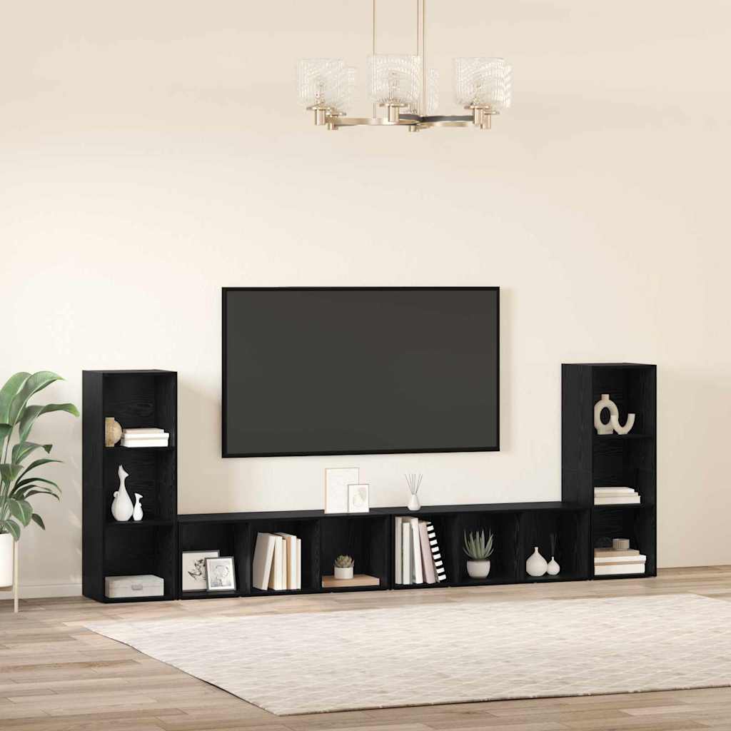 Conjunto De Mueble De Tv 4 Pcs 37 X 35 X 107 Cm