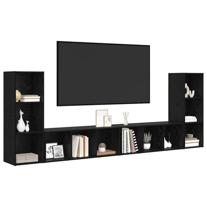 Conjunto De Mueble De Tv 4 Pcs 37 X 35 X 107 Cm