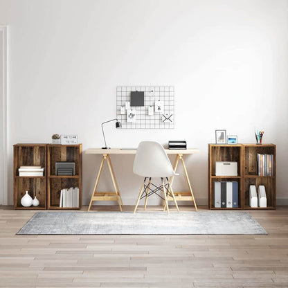 Conjunto De Mueble De Tv 4 Pcs Roble Artesanal 37 X 37 X 72 Cm