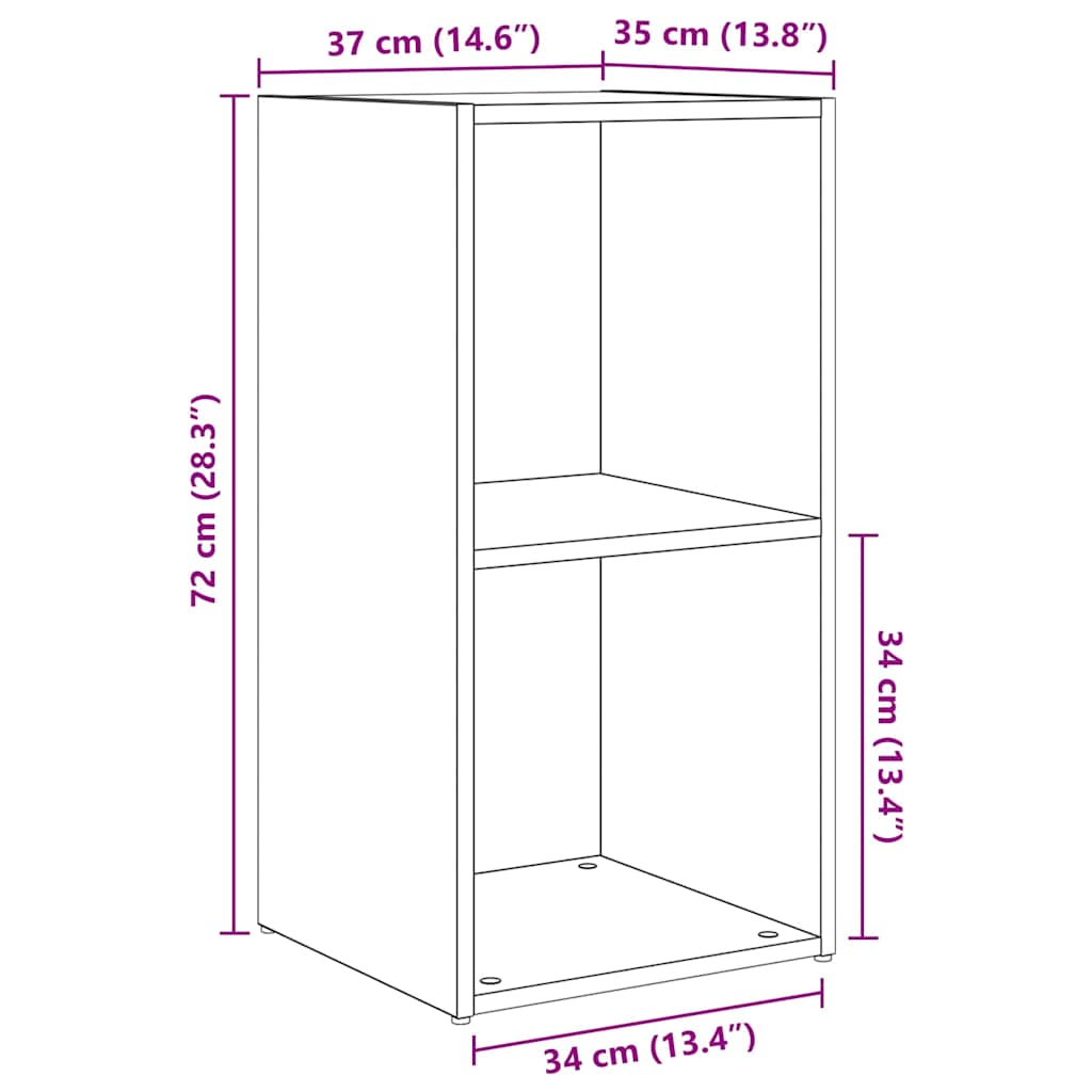 Conjunto De Mueble De Tv 4 Pcs Roble Artesanal 37 X 37 X 72 Cm