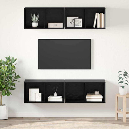 Conjunto De Mueble De Tv 4 Pcs Roble Artesanal 37 X 37 X 72 Cm