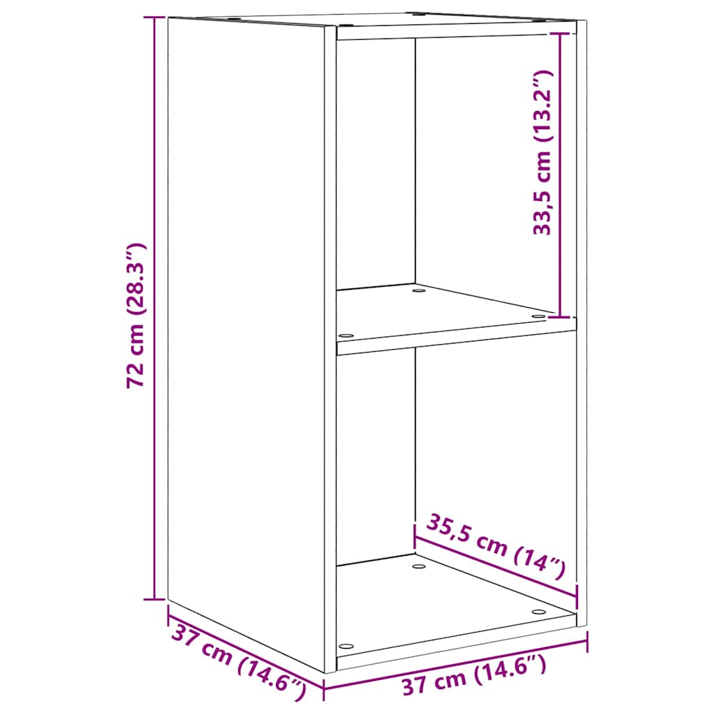 Conjunto De Mueble De Tv 4 Pcs Roble Artesanal 37 X 37 X 72 Cm