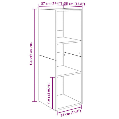 Conjunto De Mueble De Tv 2 Pcs Roble Artesanal 37 X 35 X 107Cm