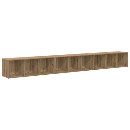 Conjunto De Mueble De Tv 3 Pcs Roble Artesanal 37 X 35 X 107 Cm