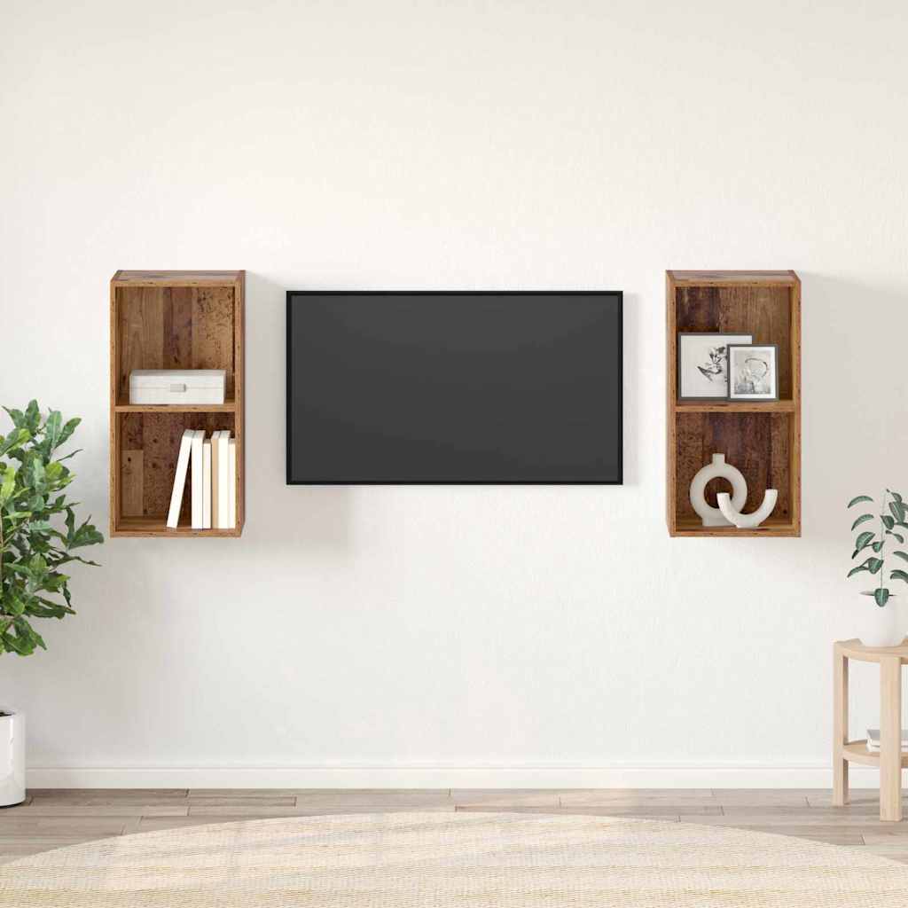 Conjunto De Mueble De Tv 2 Pcs 37 X 37 X 72 Cm
