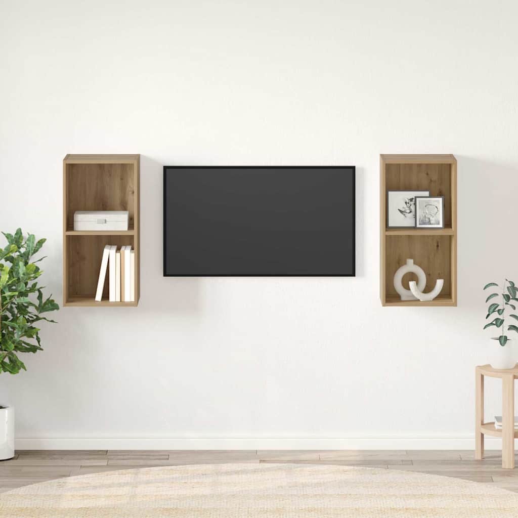 Conjunto De Mueble De Tv 2 Pcs 37 X 37 X 72 Cm