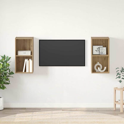 Conjunto De Mueble De Tv 2 Pcs 37 X 37 X 72 Cm
