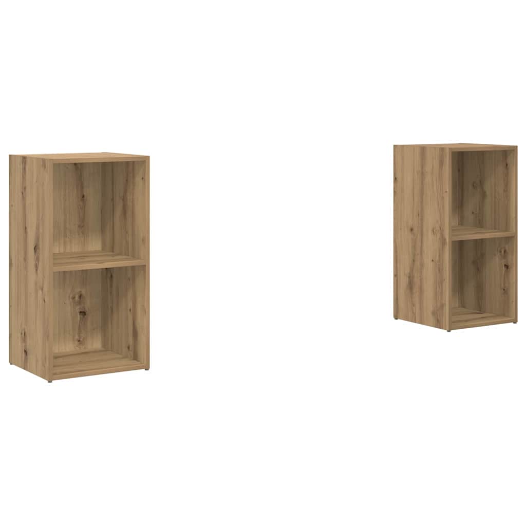 Conjunto De Mueble De Tv 2 Pcs Roble Artesanal 37 X 35 X