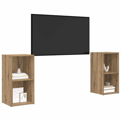 Conjunto De Mueble De Tv 2 Pcs Roble Artesanal 37 X 35 X