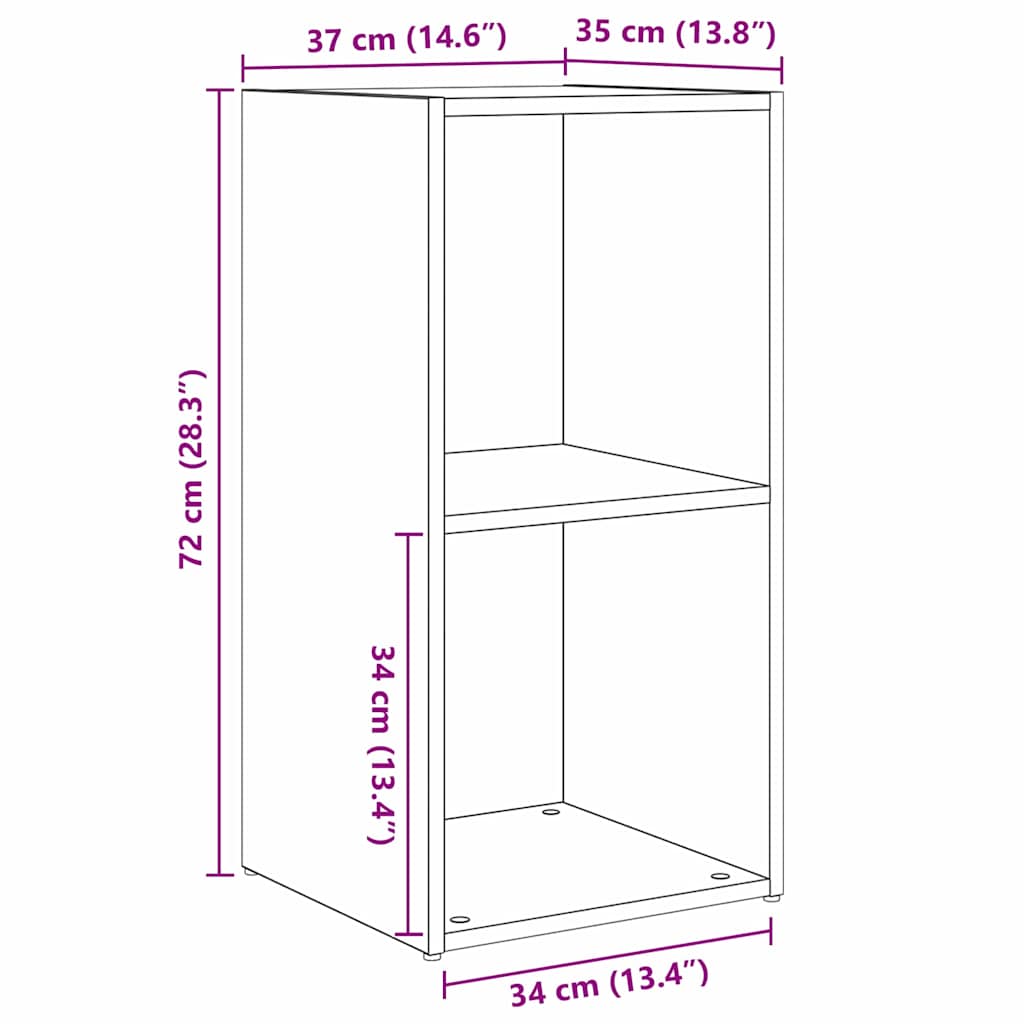 Conjunto De Mueble De Tv 2 Pcs Roble Artesanal 37 X 35 X