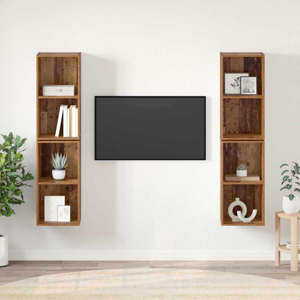 Conjunto De Mueble De Tv 4 Pcs 37 X 37 X 72 Cm