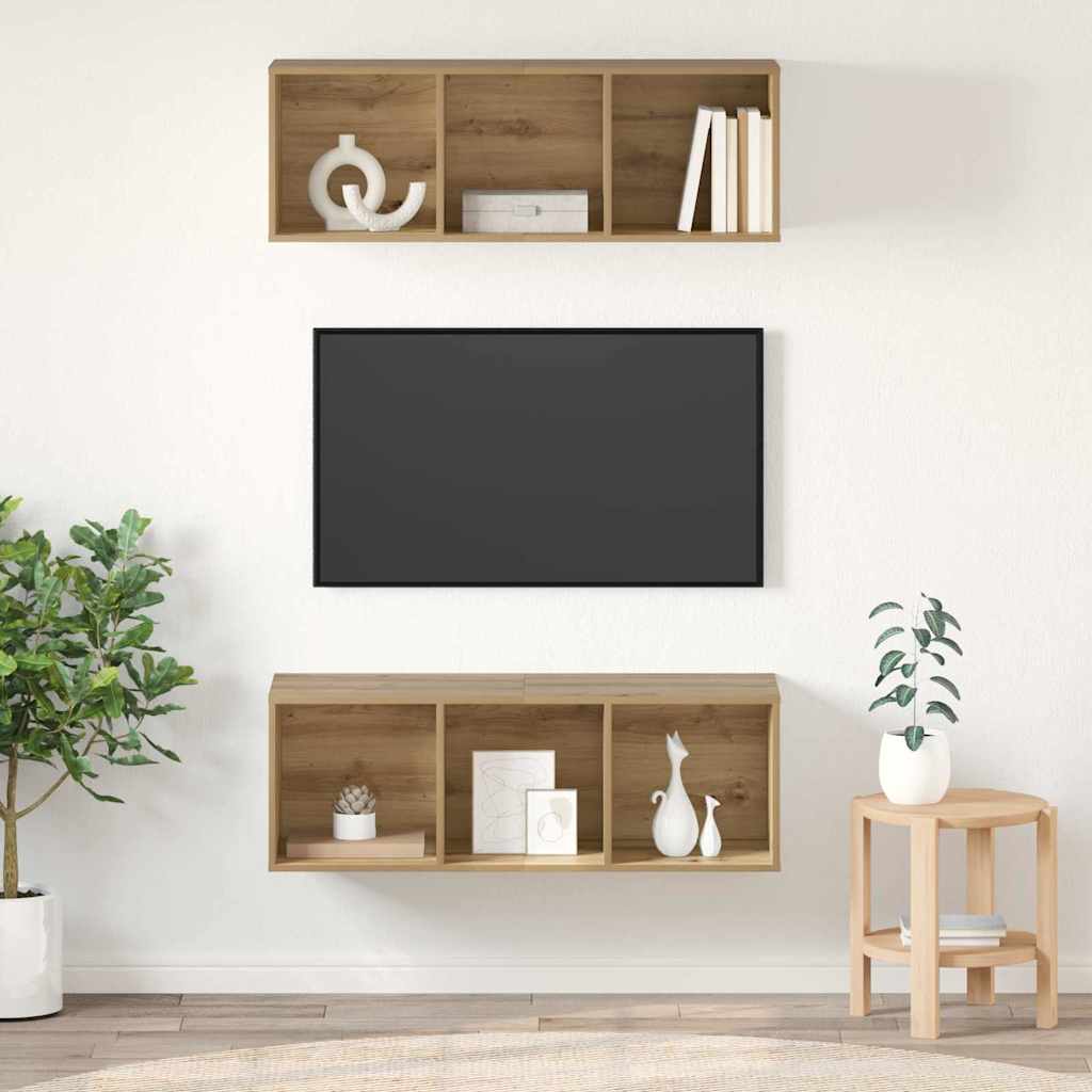 Conjunto De Mueble De Tv 2 Pcs 37 X 37 X 107 Cm
