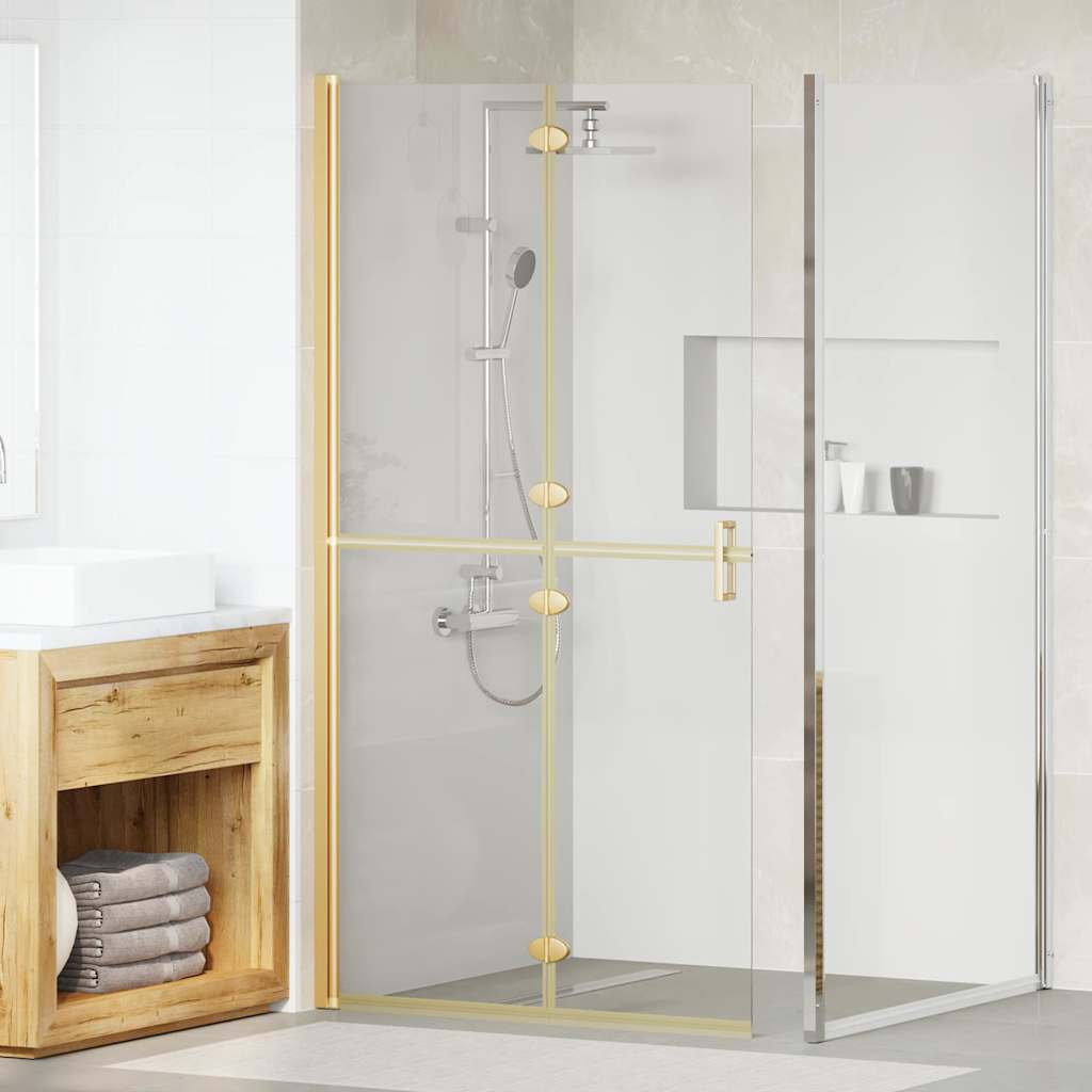 Mampara De Ducha Plegable Vidrio Esg Esmerilado